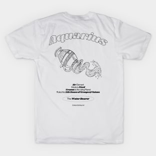 Aquarius Zodiac Design T-Shirt